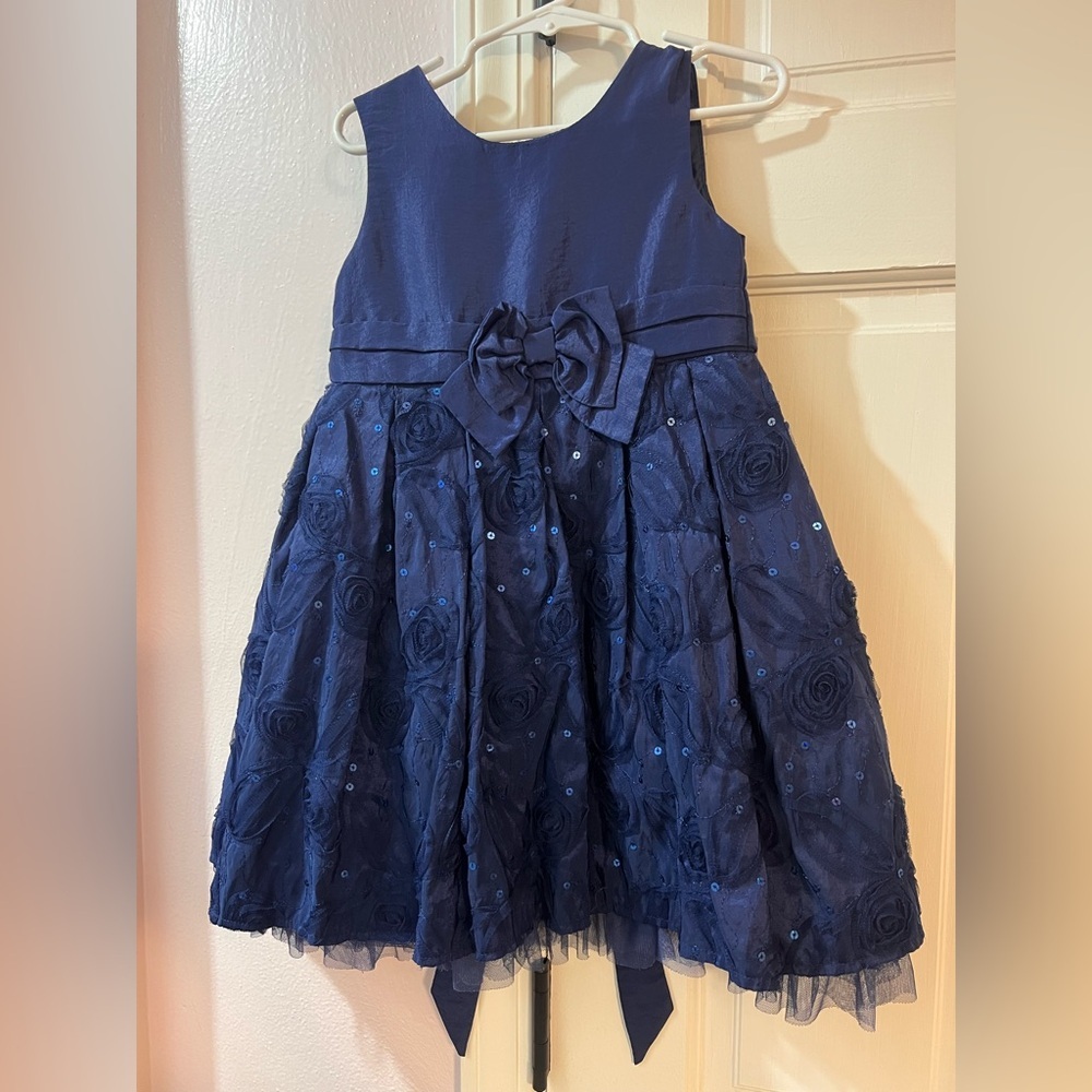 Elegant Navy Blue Kids Dress 3 T